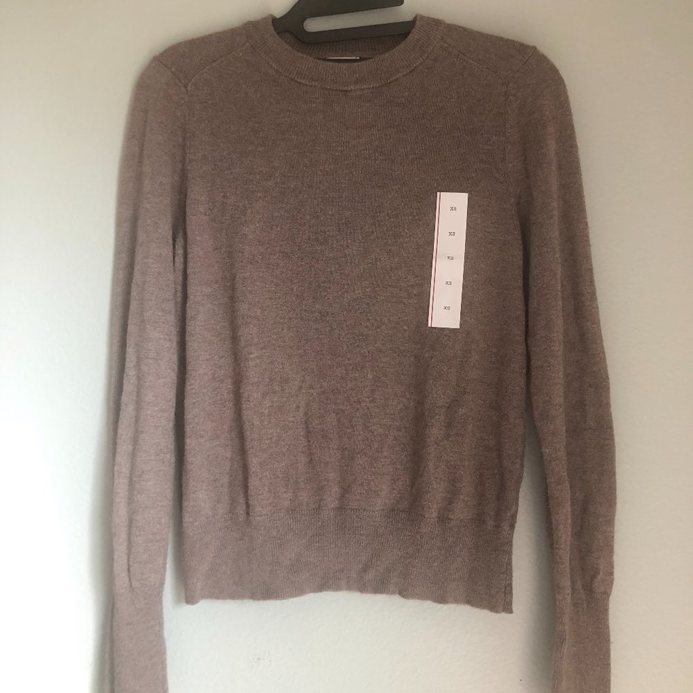 "a new day" brown crew neck sweater
